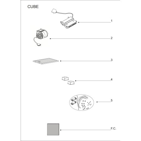 Vue éclatée AIRCUBE - CUBE